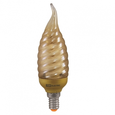 TDM ELECTRIC SQ0323-0144 Лампа энергосберегающая КЛЛ-СGTW-11 Вт-2700 К–Е14 TDM (золотая витая свеча на ветру) (mini)